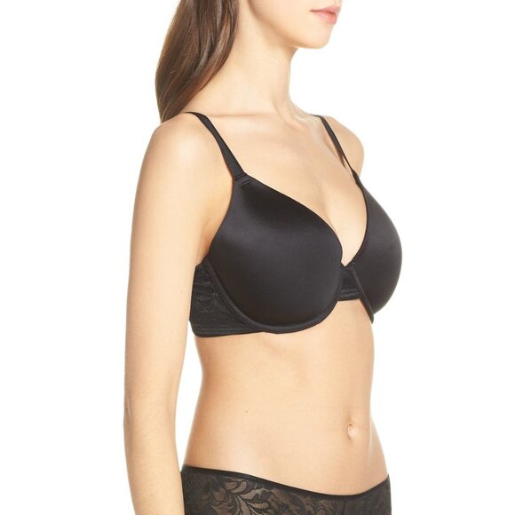 🆕WACOAL Net Effect T-Shirt Seamless Underwire Bra 36G Black #853340 - Picture 2 of 11